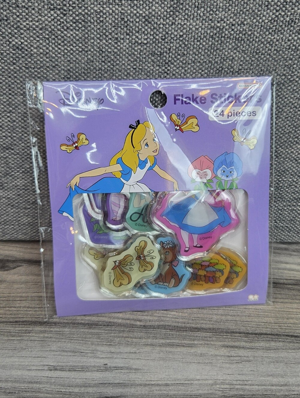Disney Alice in Wonderland Flake Sticker Set – 24 Pieces
